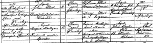 John Elliott and Margaret Milligan marriage registration, December 31, 1889