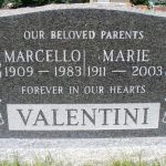 Marcello and Marie Valentini headstone